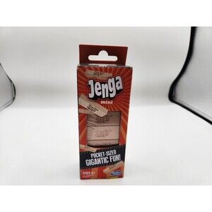 Pocket Size Jenga Mini Wood Blocks Stacking Family Game by Hasbro New Sealed